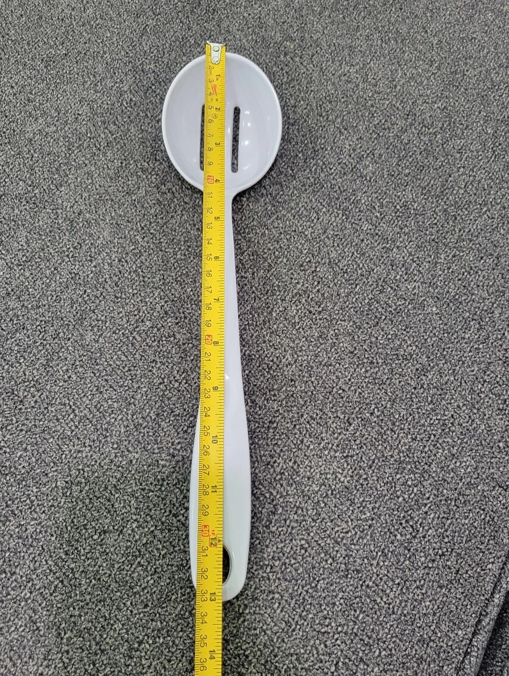 Vintage Melamine-Ware Slotted Spoon White Cooking Serving Utensil JP-666